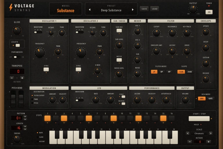 Preview artwork for Substance, a transistor-ladder bass companion